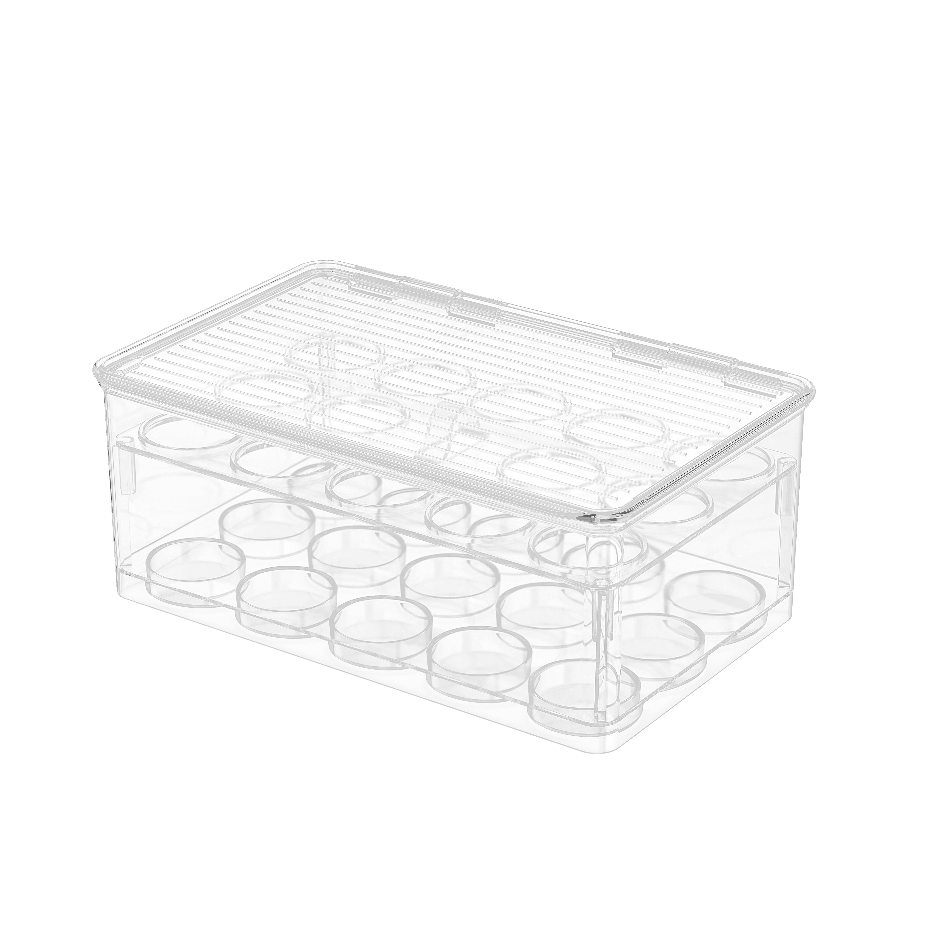 Caixas de armazenamento transparentes de compartimento interno